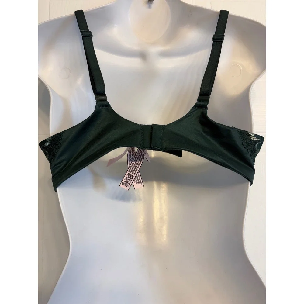 Victoria's Secret Bra 34D Green Body by Victoria Lined Perfect Coverage Lace